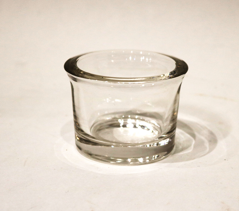 Wind- Teelicht, Glas  5 x 6,5 x 6,5